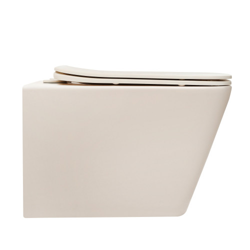 Унитаз ABBER Rechteck AC1201MBE подвесной светло-бежевый матовый, безободковый