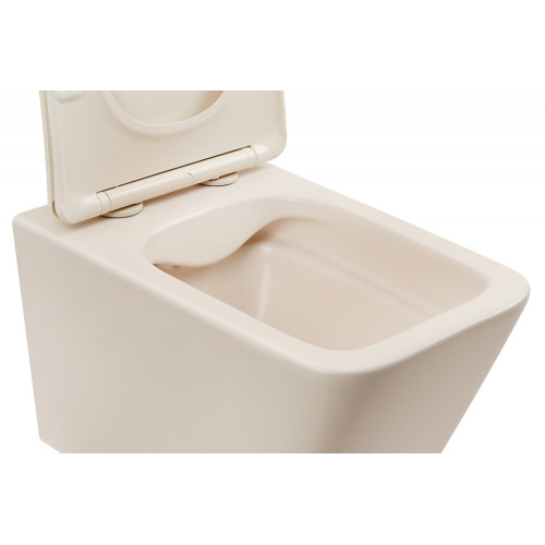 Унитаз ABBER Rechteck AC1201MBE подвесной светло-бежевый матовый, безободковый