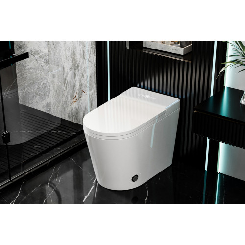 Электронный унитаз-биде ABBER Bequem AC1117S приставной белый