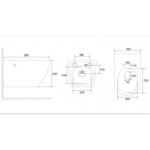 Унитаз ABBER Bequem AC1126P подвесной белый с импульсным смывом