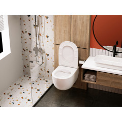 Унитаз ABBER Bequem AC1104 подвесной белый, безободковый