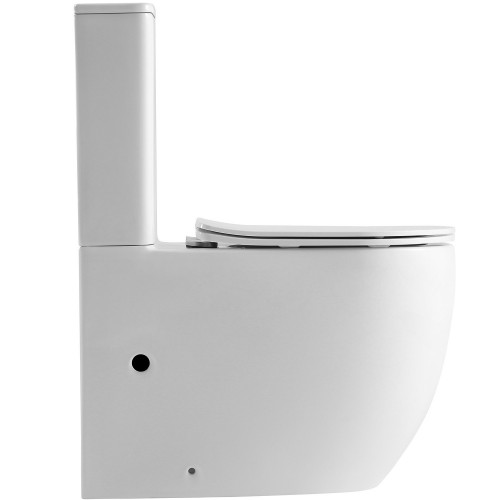 Унитаз ABBER Bequem AC1110T компакт белый, безободковый, смыв торнадо