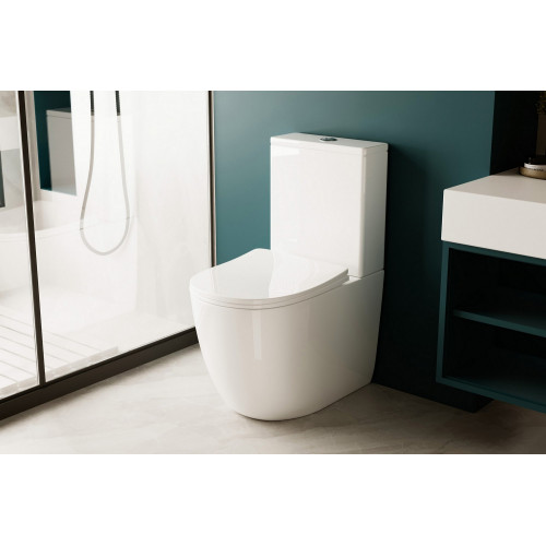 Унитаз ABBER Bequem AC1110T компакт белый, безободковый, смыв торнадо