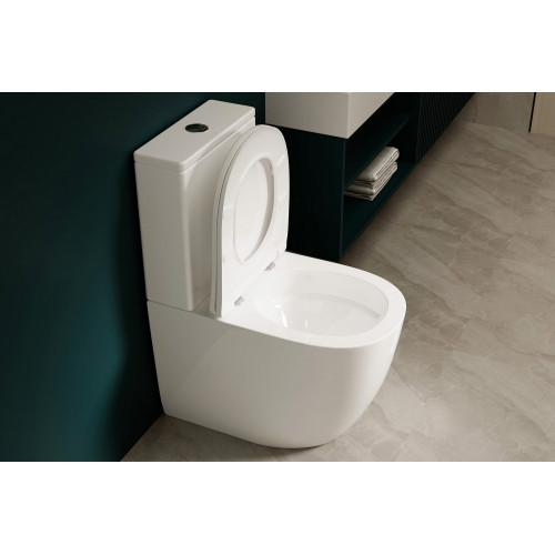 Унитаз ABBER Bequem AC1110T компакт белый, безободковый, смыв торнадо