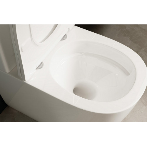 Унитаз ABBER Bequem AC1110T компакт белый, безободковый, смыв торнадо