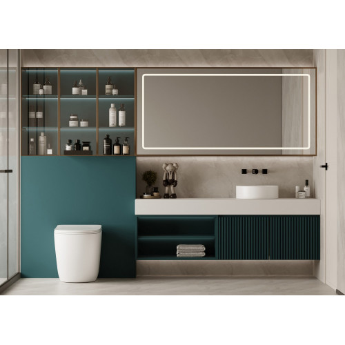 Унитаз ABBER Bequem AC1111TMW приставной белый матовый, безободковый, смыв торнадо