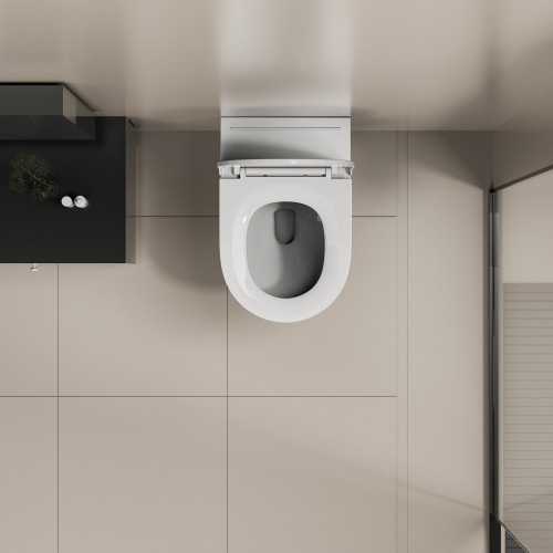 Унитаз ABBER Bequem AC1126P подвесной белый с импульсным смывом