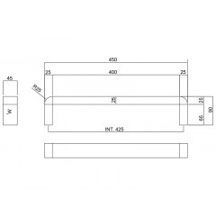 PANORAMA 681 Полотенцесушитель электрический,box H,int.425, цвет хром