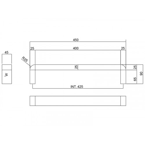 PANORAMA 681 Полотенцесушитель электрический,box H,int.425, цвет хром
