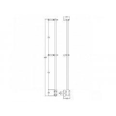 ARCOBALENO 416/L Полотенцесушитель водяной верт.int 50,chrome