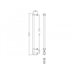 ARCOBALENO 616/S/B П/сушитель эл.,box, L 910, int.753,цвет черный матовый верт.