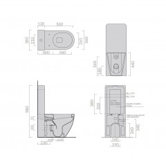 Бачок моноблок Galassia Dream 7113 для унитаза цвет белый