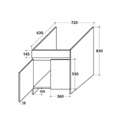 Galassia Osiride 9022 - Подстолье (тумба) для хозяйственной раковины 2009