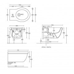 Galassia Ethos 8440MNE Биде подвесное