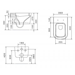 Подвесной унитаз Galassia Meg11 5411NE