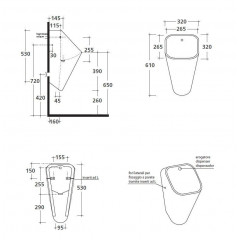 Galassia Meg11 5408 Писсуар подвесной