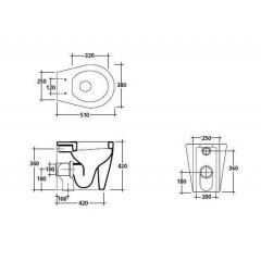 Унитаз GALASSIA XES 9909 подвесной цвет белый глянцевый