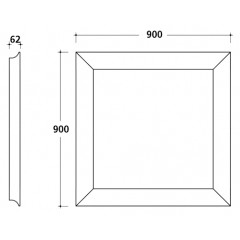 Зеркало Galassia Ethos 8487NE черный глянец