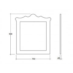 Galassia Ethos 8494 Зеркало в деревянной раме