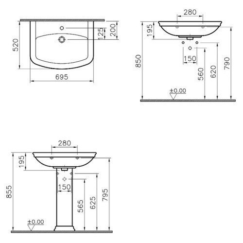 Подвесная раковина Vitra Serenada - 4218B003-0001