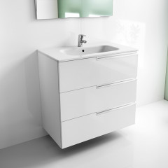 Roca Victoria Nord ICE EDITION модуль для раковины 800 мм, 786x450x735 мм, c 3 ящиками, белый глянец