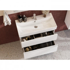 Roca Oleta модуль для раковины 800 мм, 760х374х548 мм, с 2 ящиками, белый матовый