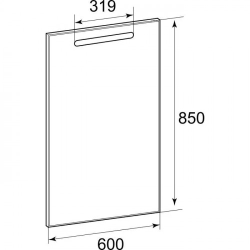 Roca The Gap Original зеркало 600 мм, 600x32x850 мм, с LED-подсветкой сверху, системой антизапотевания, выкл-кнопкой внизу под зеркальным полотном