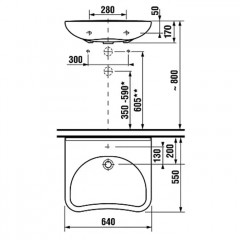 Roca Access раковина для людей с ограниченными возможностями 64х55, с отверстием под смеситель, белый