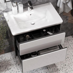 Roca Ronda модуль для раковины 800 мм, 777x412x480 мм, с 2 ящиками, белый глянец/антрацит