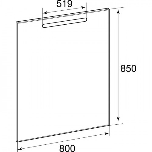 Roca The Gap Original зеркало 800 мм, 800x32x850 мм, с LED-подсветкой сверху, системой антизапотевания, выкл-кнопкой внизу под зеркальным полотном