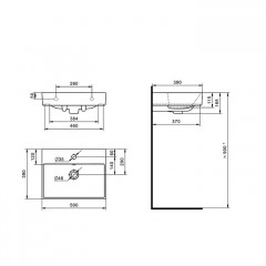 Roca Oleta раковина мебельная 500х390 мм, белый