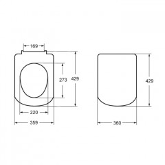 Roca Dama Senso сиденье с крышкой для унитаза тонкое с механизмом "мягкое закрывание", белый