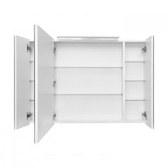 Roca Oleta зеркальный шкаф 1000 мм, 1000х137х700 мм, c LED-светильником, включение от общего выключателя, белый матовый