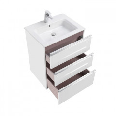 Roca The Gap модуль для раковины 600 мм (для 7.3279.A.800.0, 7.3279.9.E00.0 - Россия) 585x453x741 мм, с 3 ящ., без ножек 7.8168.2.733.9, белый глянец