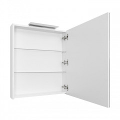 Roca Oleta зеркальный шкаф правый 600 мм, 600х137х700 мм, c LED-светильником, включение от общего выключателя, белый матовый (Новый артикул)