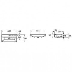 Roca Oleta раковина мебельная 800х390 мм, белый