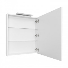 Roca Oleta зеркальный шкаф правый 600 мм, 600х137х700 мм, c LED-светильником, включение от общего выключателя, белый матовый (Новый артикул)