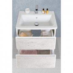 Roca Ronda модуль для раковины 600 мм, 577x412x480 мм, с 2 ящиками, бетон/белый матовый