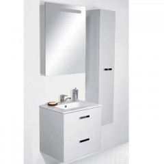 Roca Victoria Nord зеркальный шкаф правый 600 мм, 606x141x810 мм, с LED-подсветкой сверху, включение от общего выключателя, белый глянец