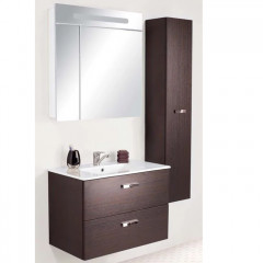 Roca Victoria Nord зеркальный шкаф правый 600 мм, 606x141x810 мм, с LED-подсветкой сверху, включение от общего выключателя, белый глянец