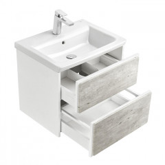 Roca Ronda модуль для раковины 600 мм, 577x412x480 мм, с 2 ящиками, бетон/белый матовый