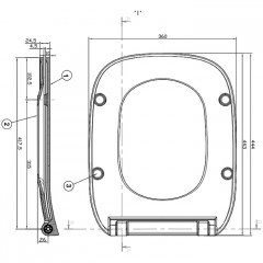 Roca Debba Square сиденье с крышкой для унитаза тонкое с механизмом "мягкое закрывание", белый