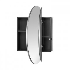 Roca Luna зеркальный шкаф левый 800 мм, 800x140x800 мм, с LED-подсветкой с выключателем, антрацит