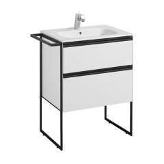 Roca Domi модуль для раковины 600 мм (подходят 2 раковины 7.3279.A.800.0 - Россия, 7.3279.9.E00.0 - Россия) 585x453x515 мм, с 2 ящиками, белый глянец