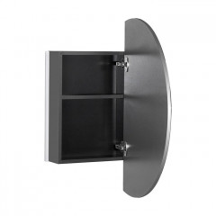 Roca Luna зеркальный шкаф левый 800 мм, 800x140x800 мм, с LED-подсветкой с выключателем, антрацит