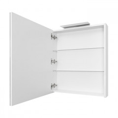 Roca Oleta зеркальный шкаф левый 600 мм, 600х137х700 мм, c LED-светильником, включение от общего выключателя, белый глянец (Новый артикул)