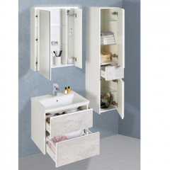 Roca Ronda зеркальный шкаф 600 мм, 600x145x780 мм, с LED-подсветкой сверху, блоком с розеткой и выключателем-кнопкой с диммером, белый матовый