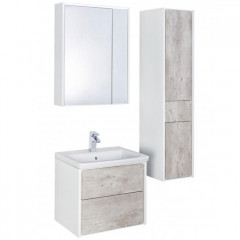 Roca Ronda зеркальный шкаф 600 мм, 600x145x780 мм, с LED-подсветкой сверху, блоком с розеткой и выключателем-кнопкой с диммером, белый матовый