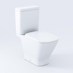 Roca The Gap Square чаша унитаза напольная 365x650x400 мм, с горизонтальным выпуском, белый