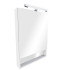 Roca The Gap Original зеркальный шкаф 600 мм, 600x129x850 мм, с LED-светильником, блоком с розеткой, включение от общего выключателя, белый глянец